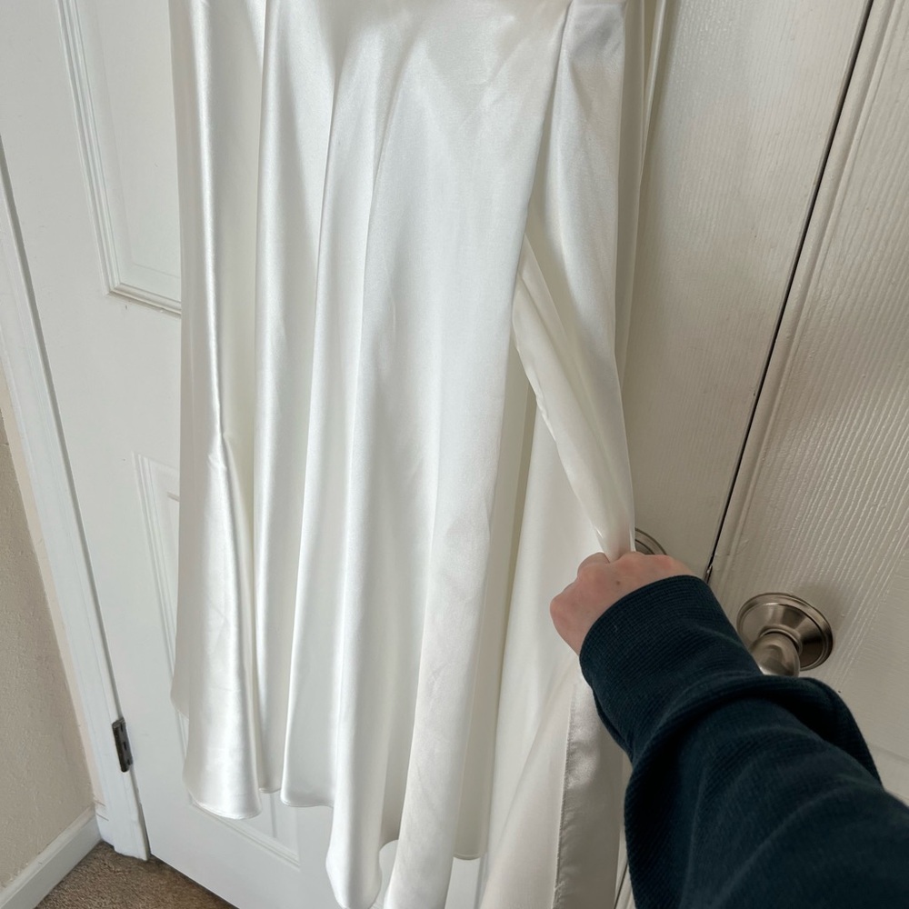 Cinderella Divine White Satin Gown - Picture 5 of 6